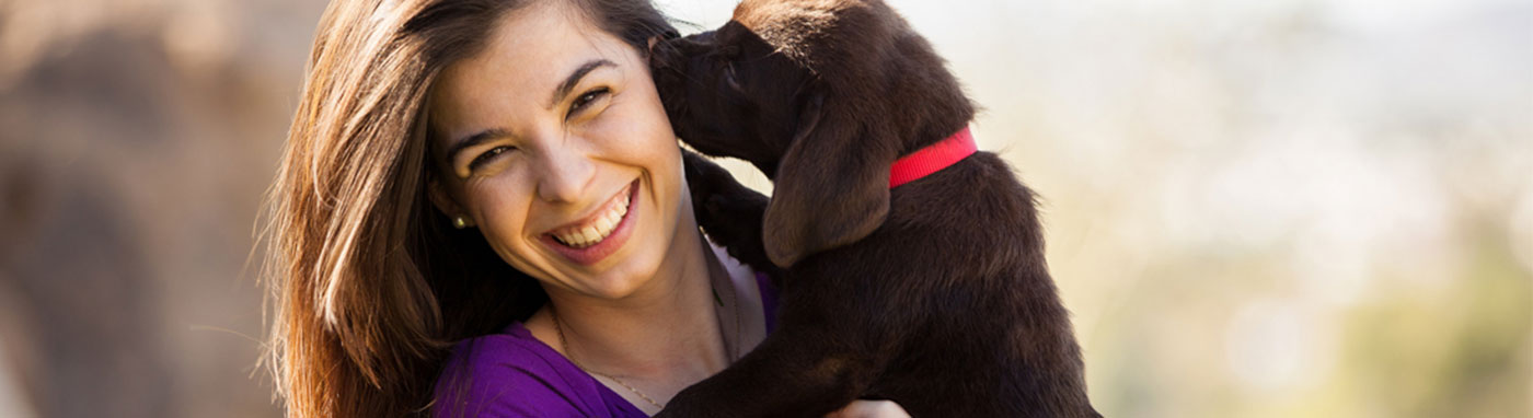 girl with pet